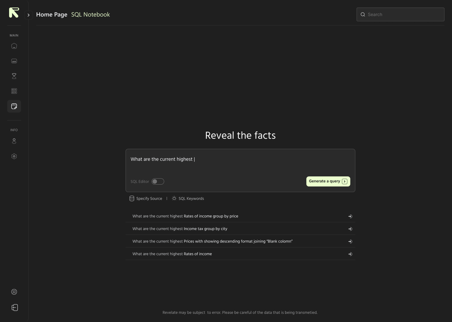 Revelate screenshot 1