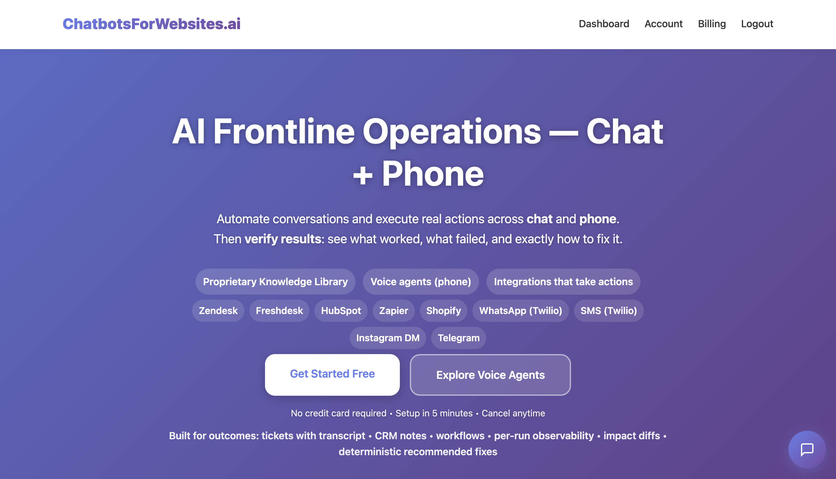 ChatbotsForWebsites screenshot 2