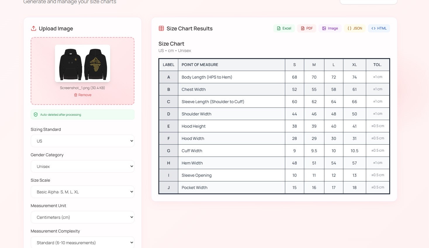 Size Chart Shop screenshot 3