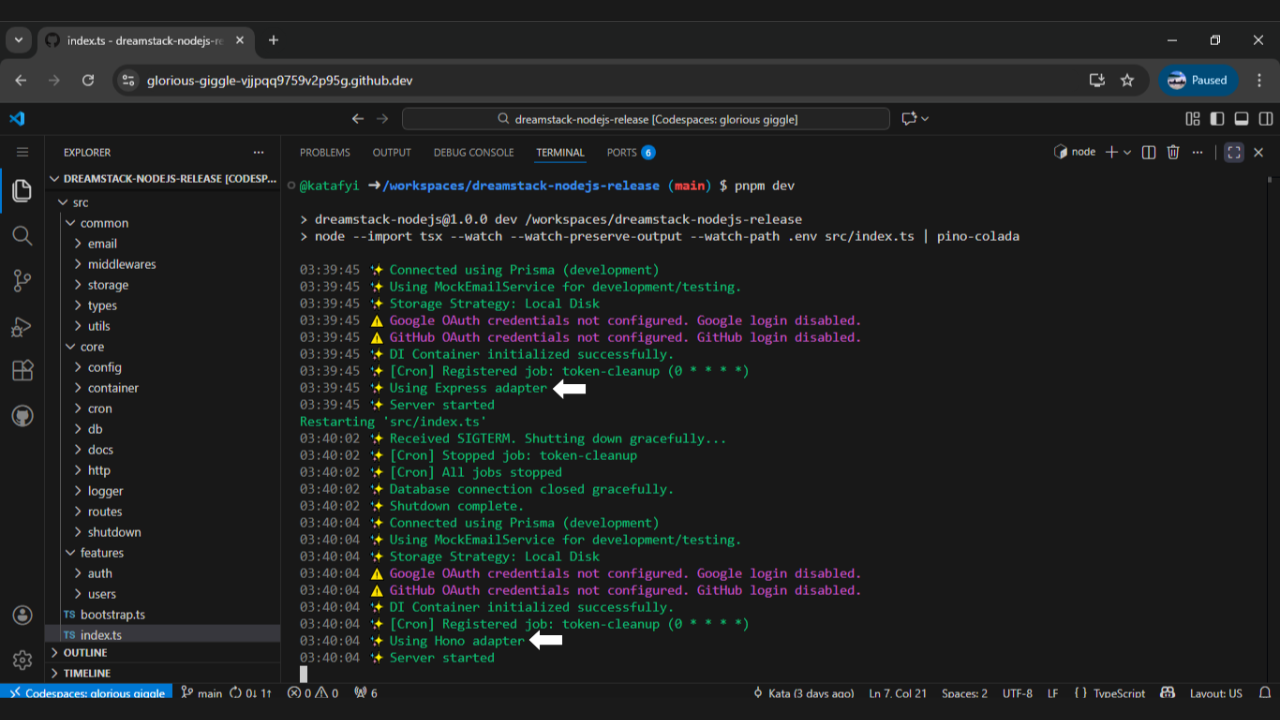 DreamStack — A+ Rated Node.js Foundation screenshot 2