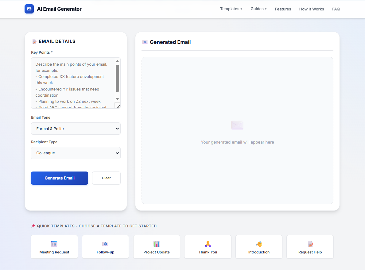 ai email generators screenshot 2