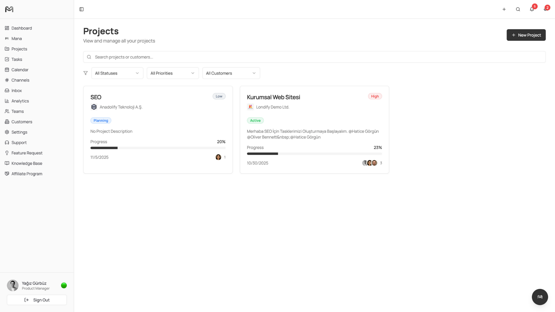 Managelify screenshot 2