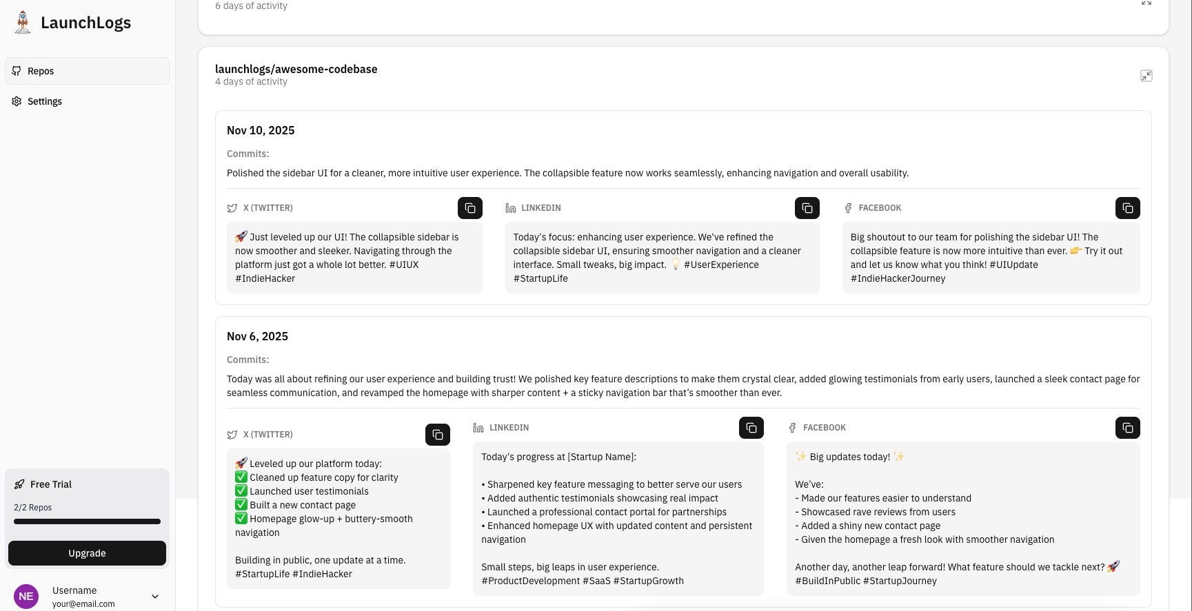 LaunchLogs screenshot 3