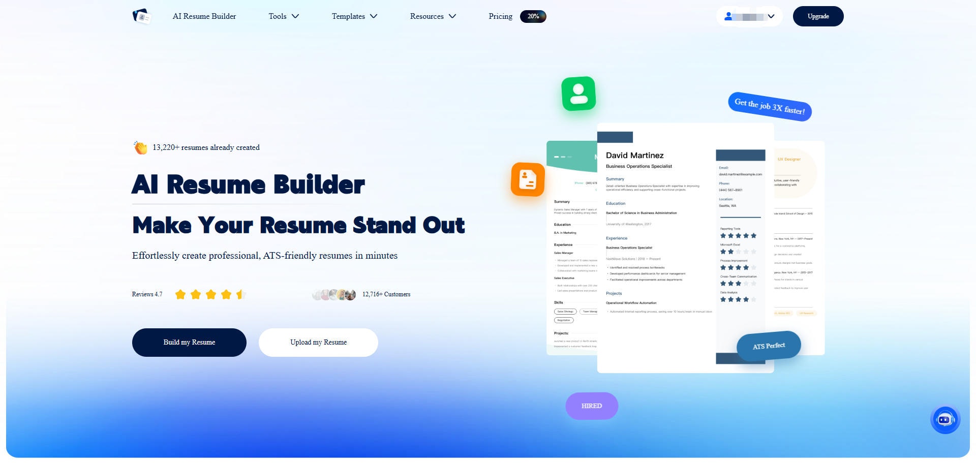 MakeTheResume - #1 AI Resume Builder screenshot 1