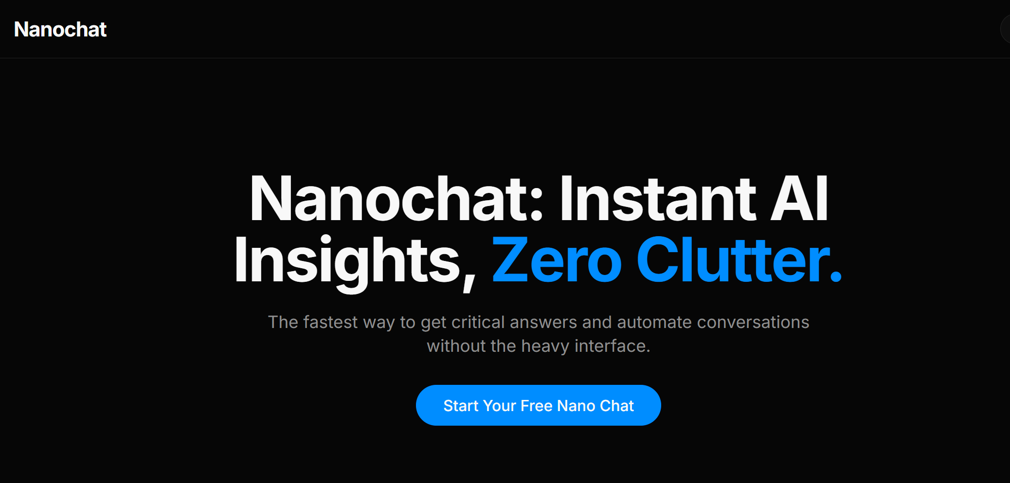 Nanochat screenshot 2