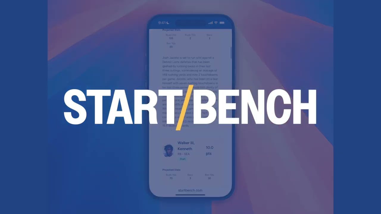 Start Bench AI Fantasy Football Lineups screenshot 1