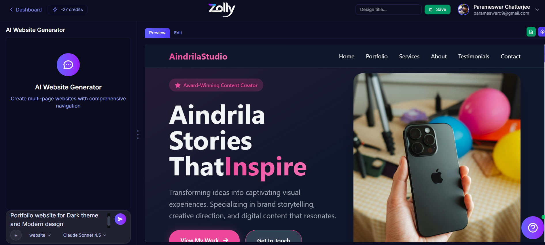 Zolly screenshot 2