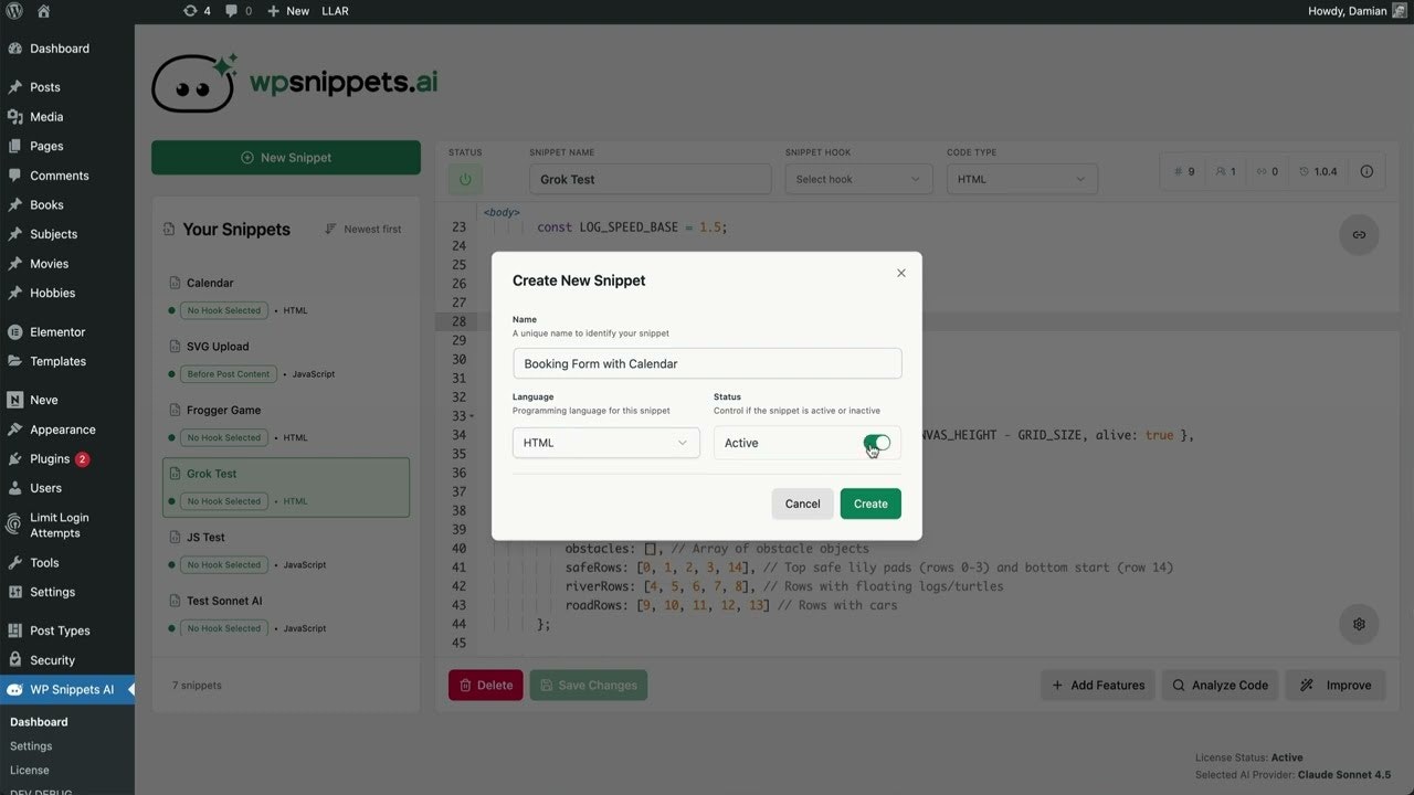 AI-powered snippet plugin for WordPress screenshot 3