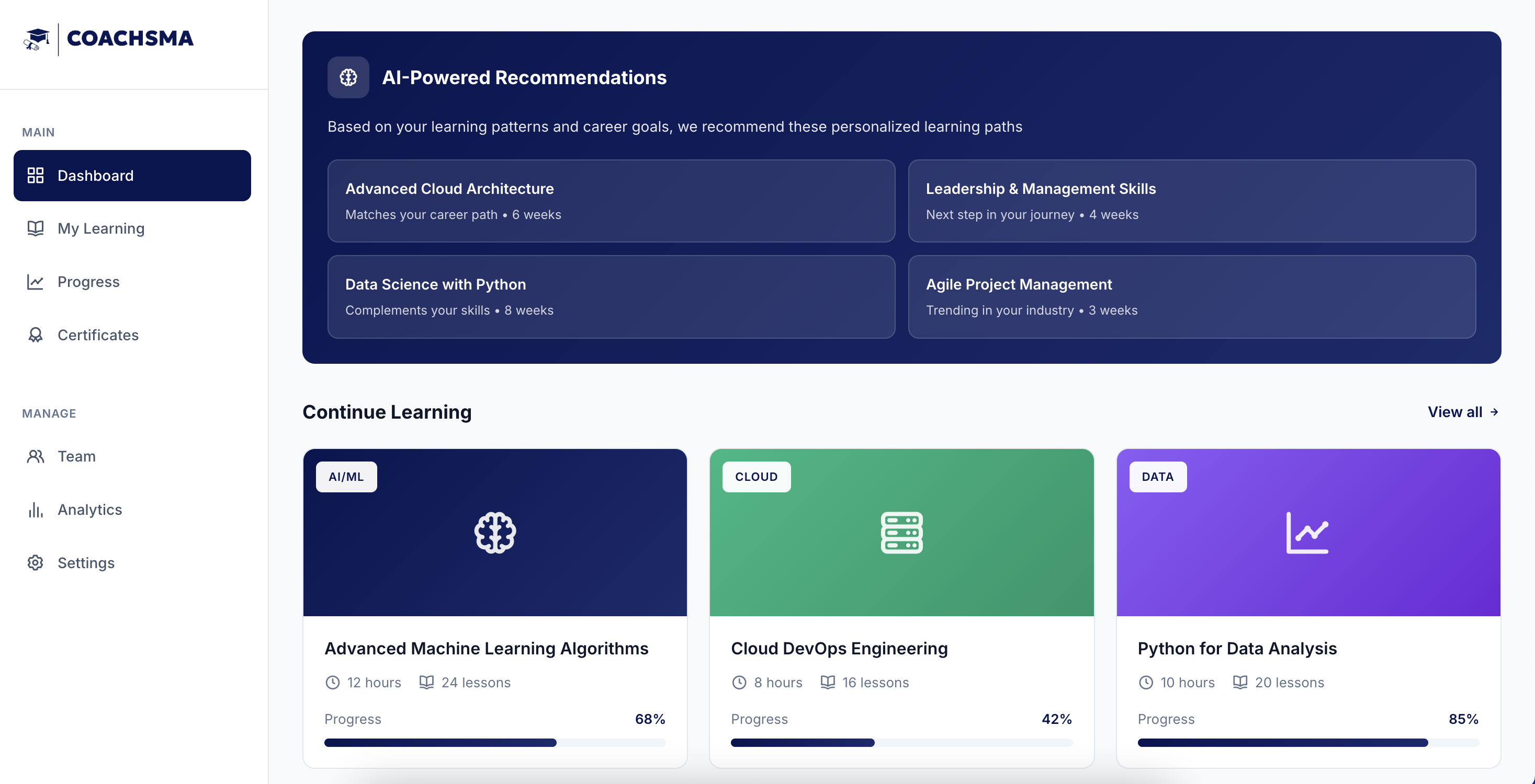 CoachSMA – Smart Training screenshot 1