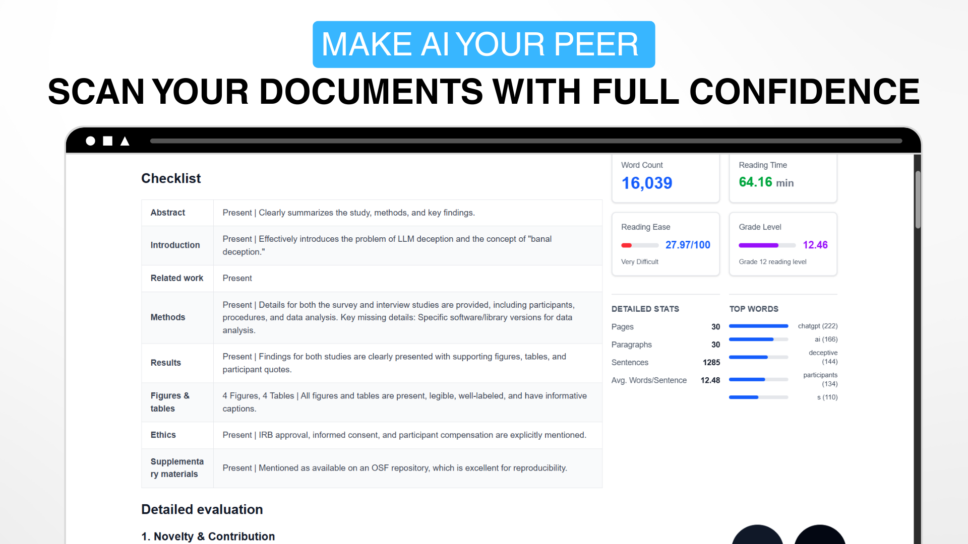 AI Peer Review screenshot 2