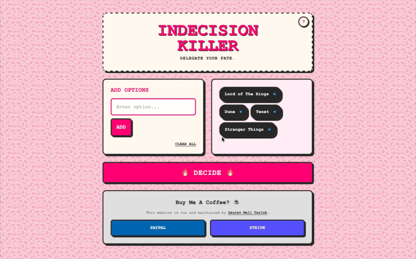 The Indecision Killer screenshot 1