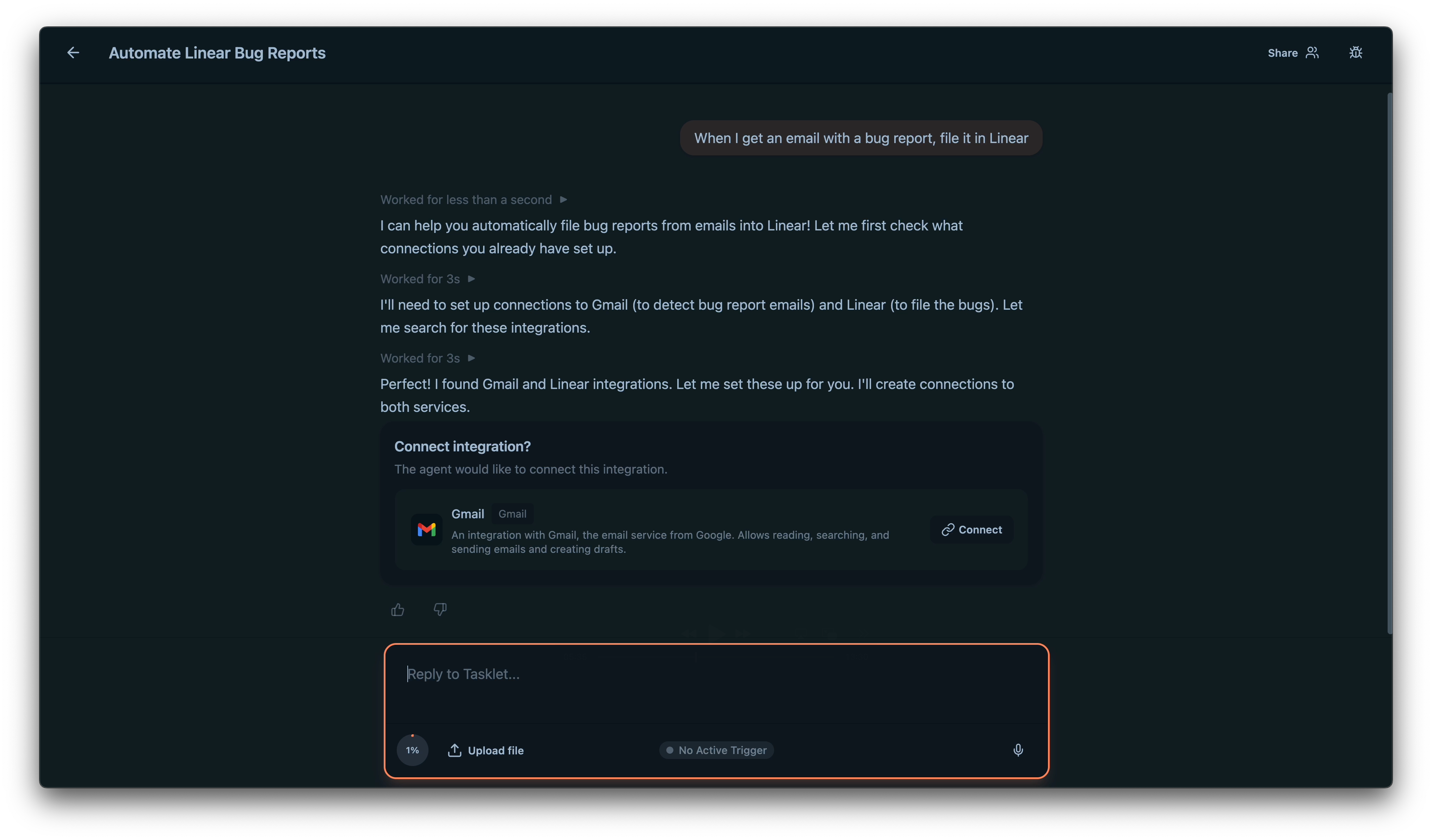 Tasklet screenshot 2