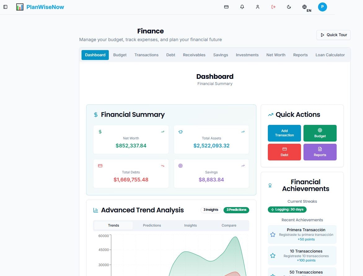 PlanWiseNow screenshot 5