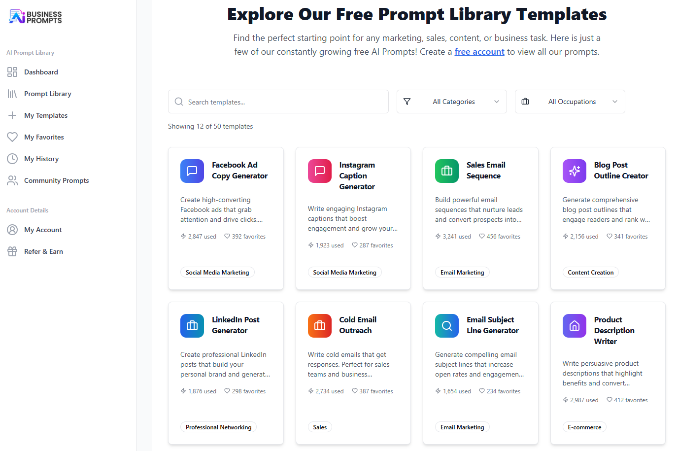 AI Prompt Library screenshot 3