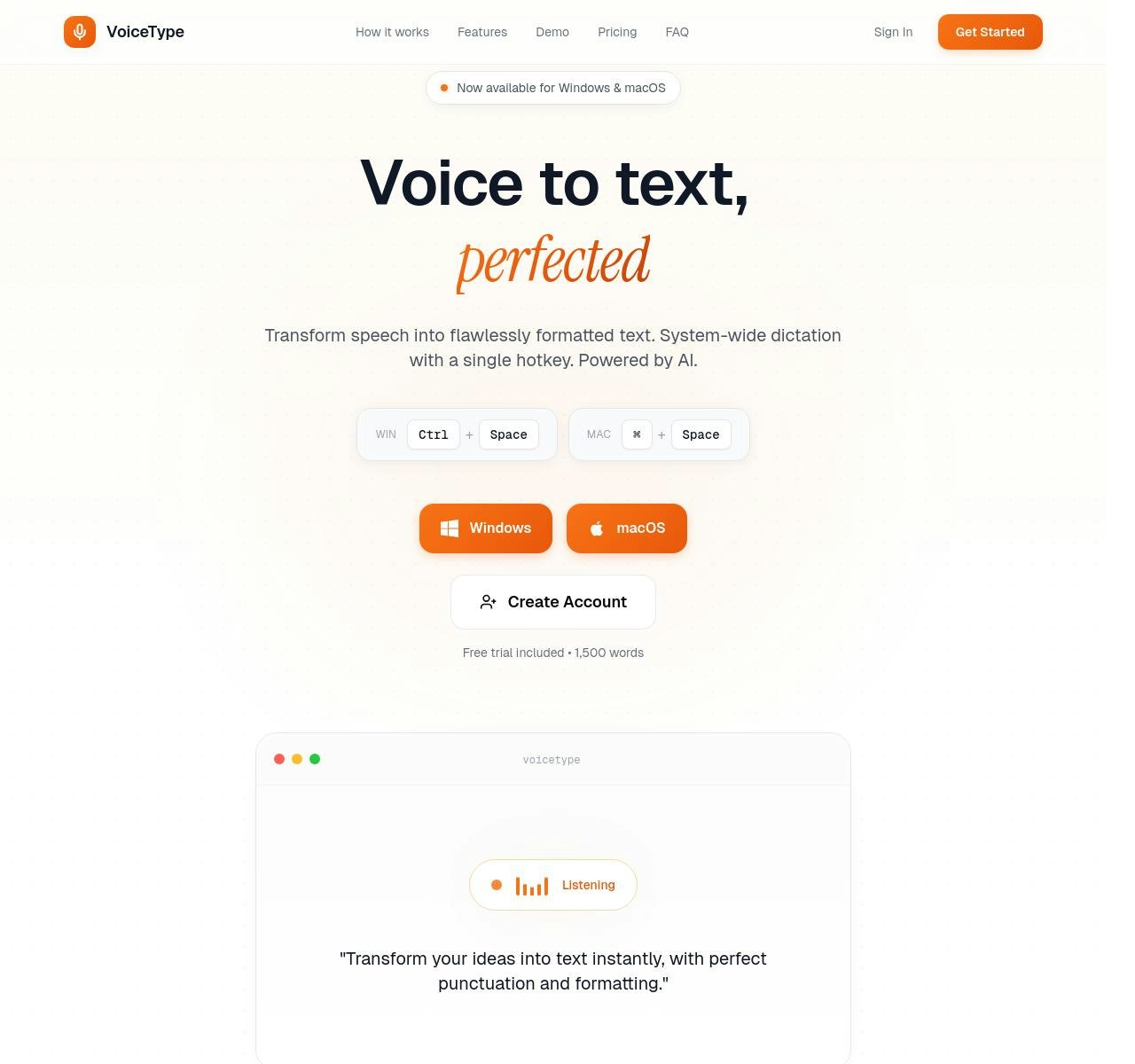 VoiceType screenshot 1