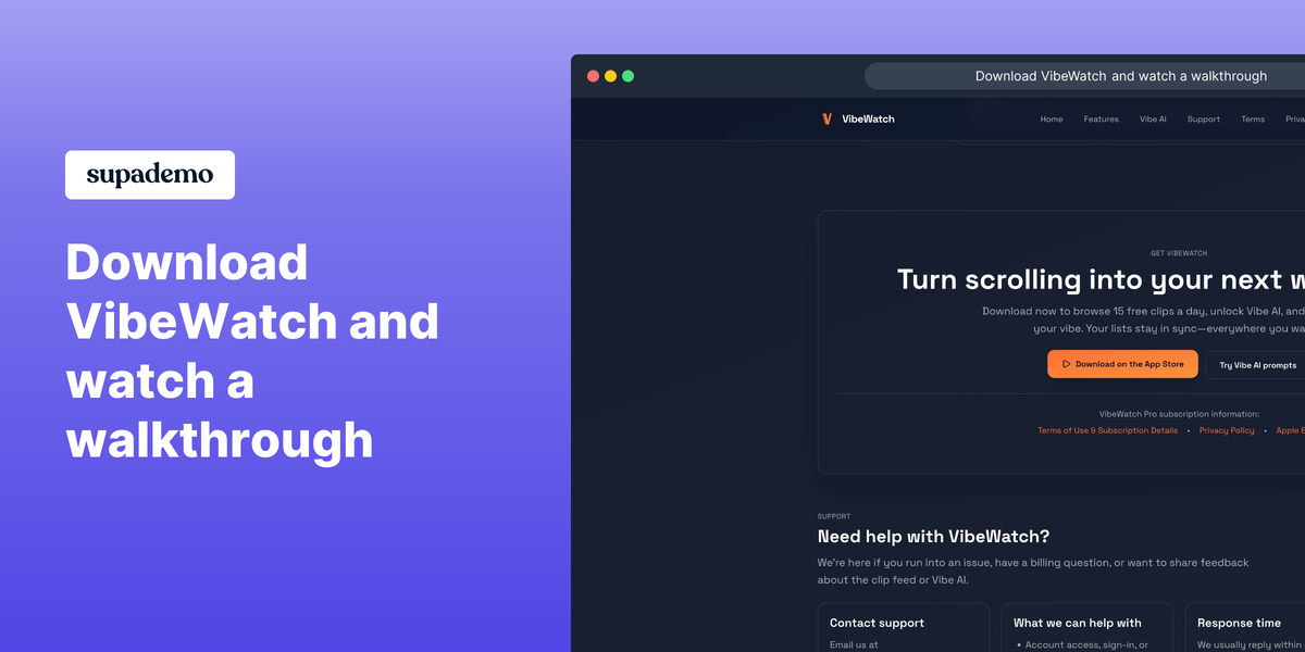 VibeWatch screenshot 1