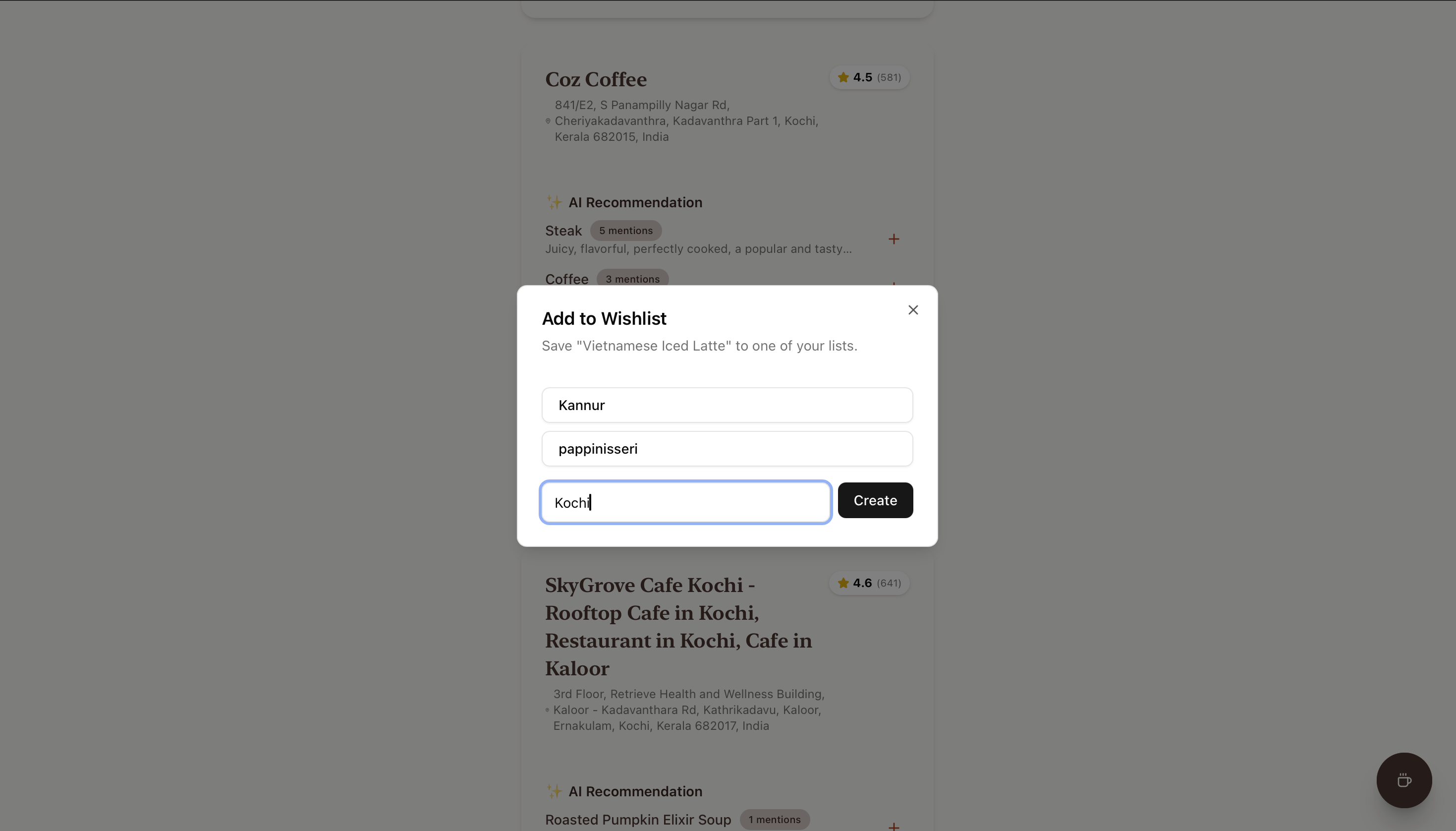 BiteBoard screenshot 2