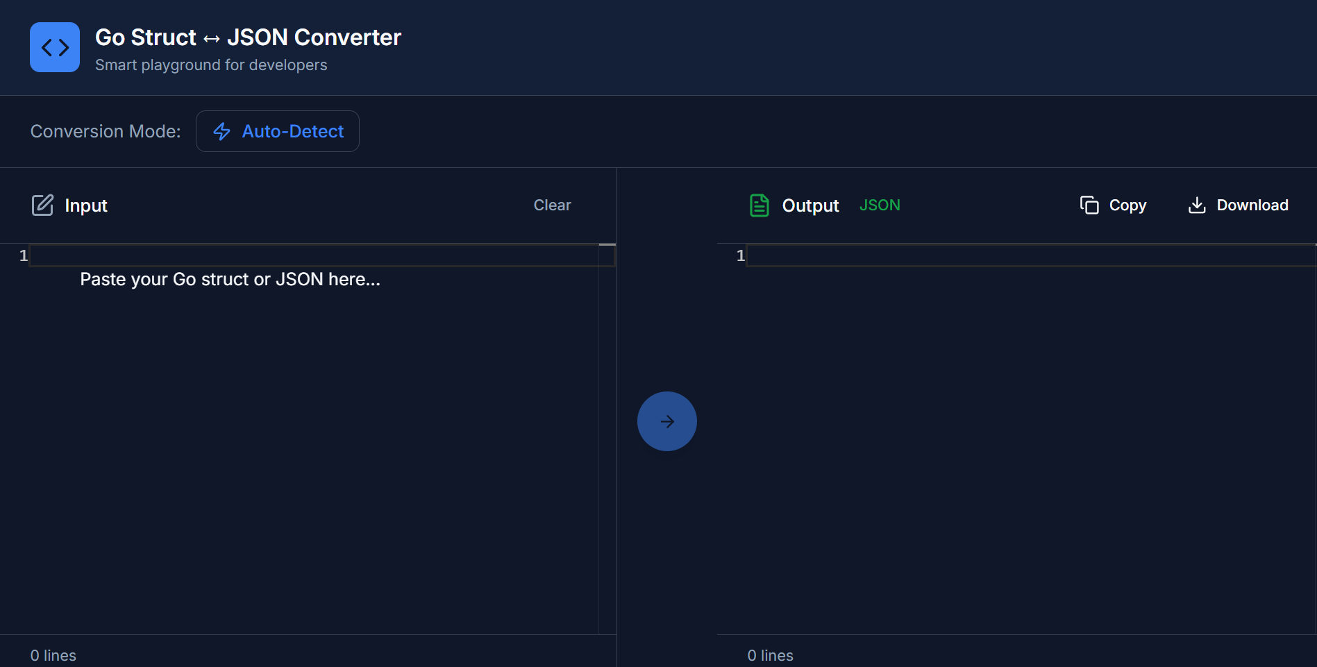 Go Struct to JSON Converter screenshot 1