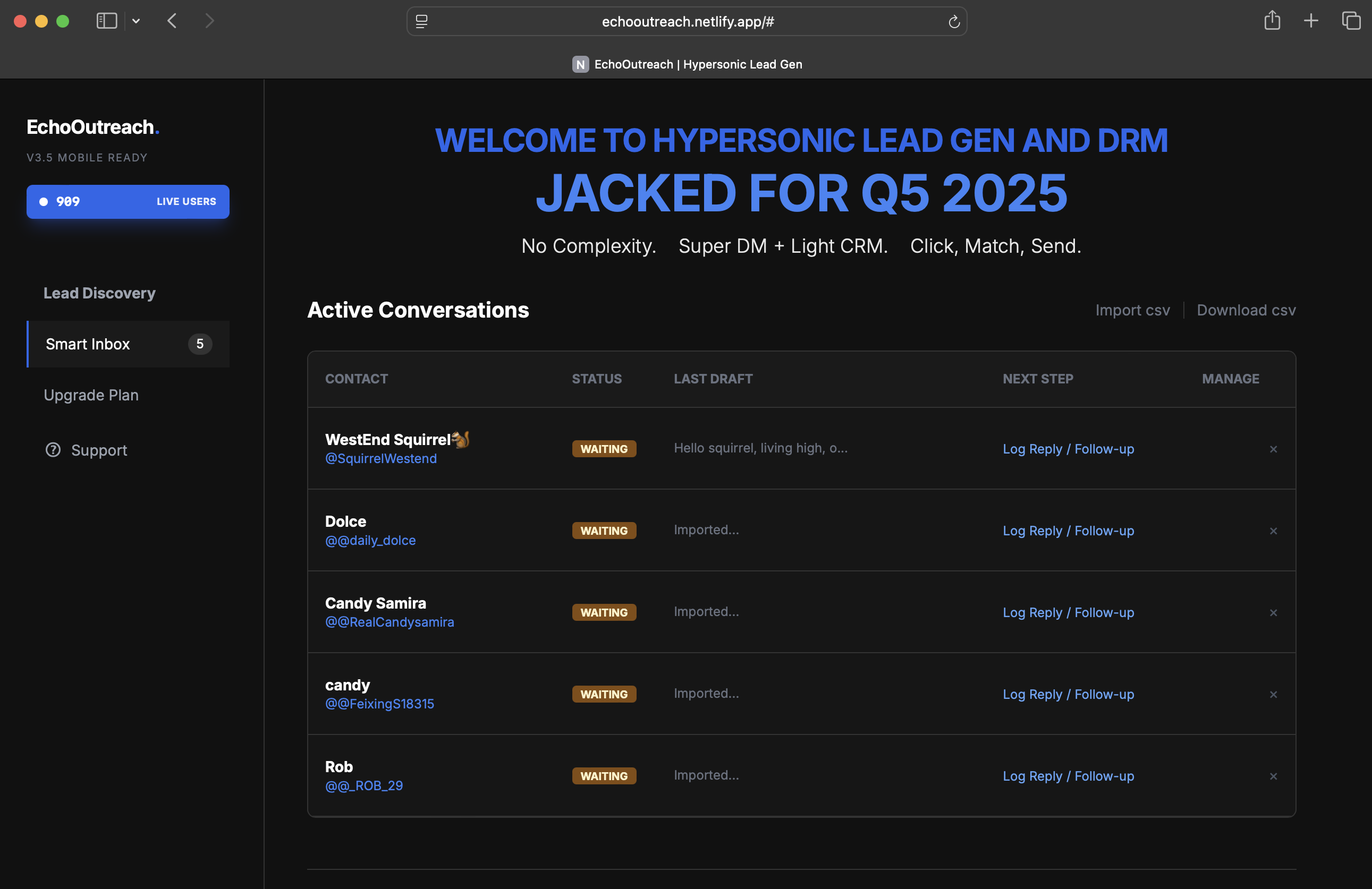 EchoOutreach 3.5 (Mobile Ready) screenshot 1