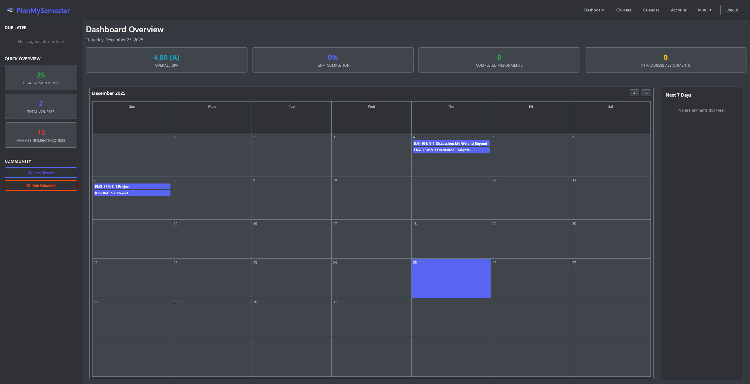 PlanMySemester - Powered by AI screenshot 2
