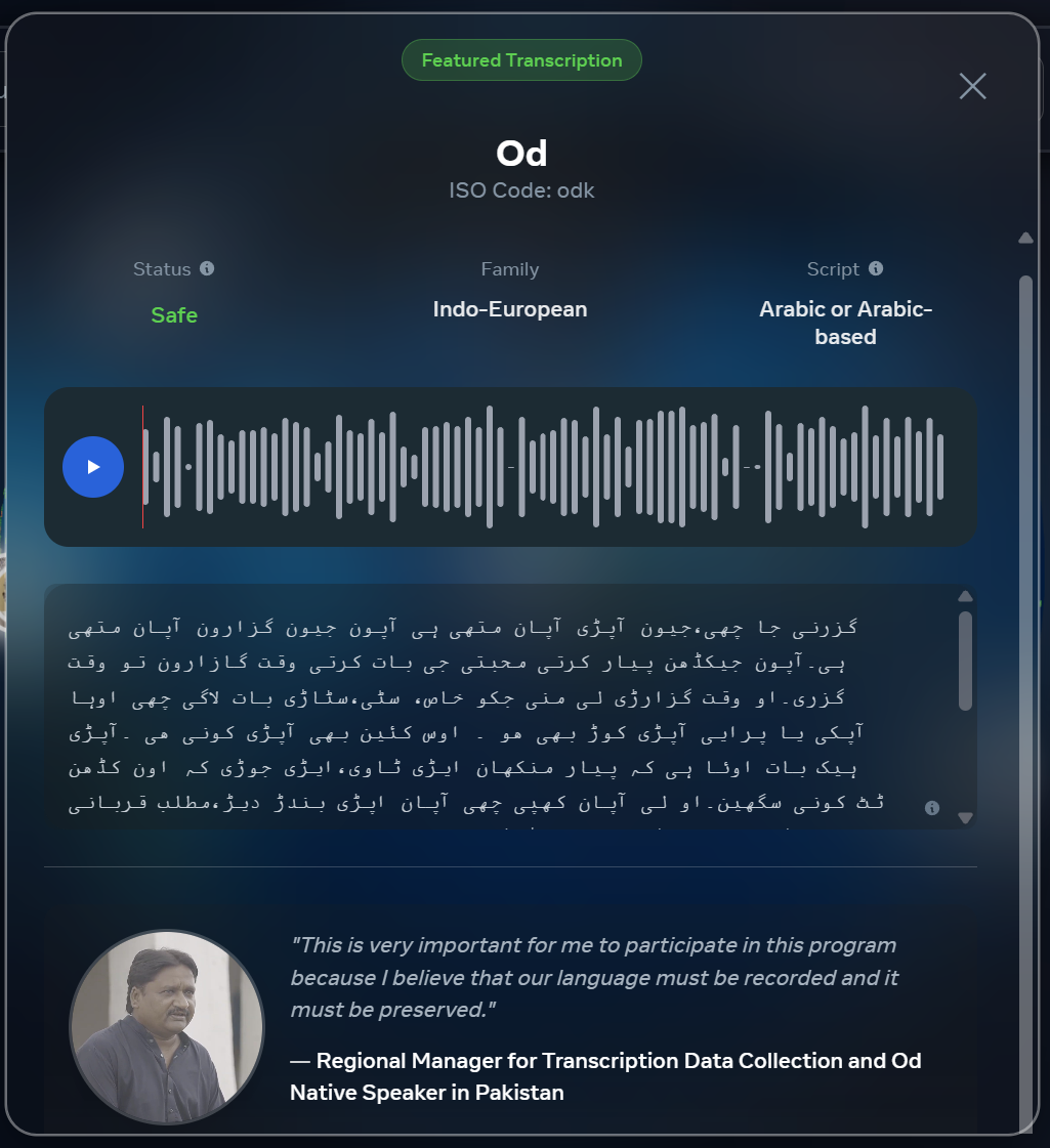 Omnilingual ASR screenshot 3