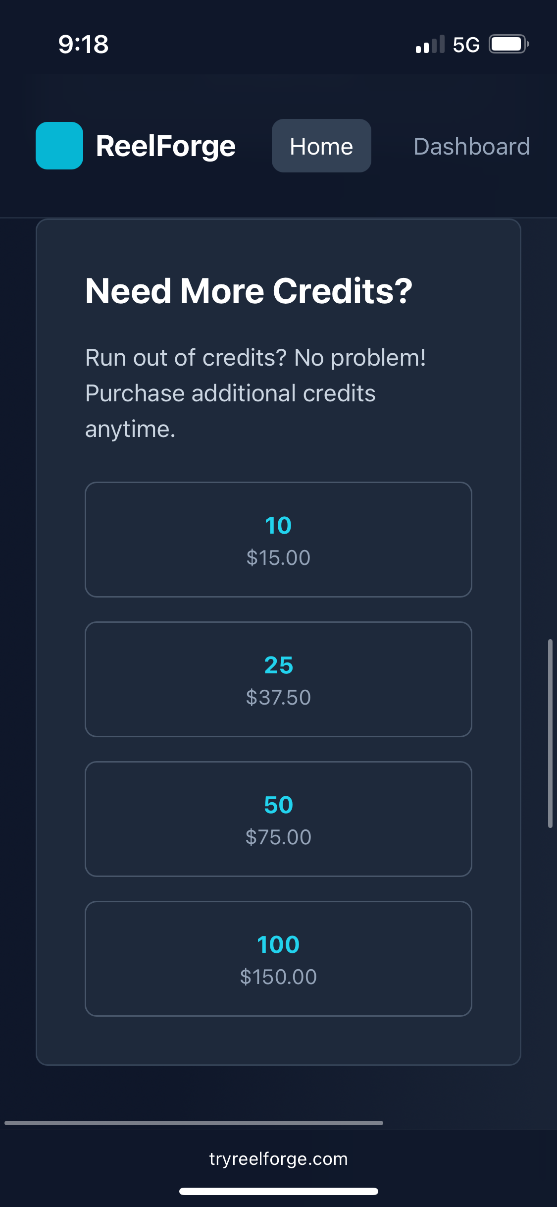 ReelForge screenshot 2