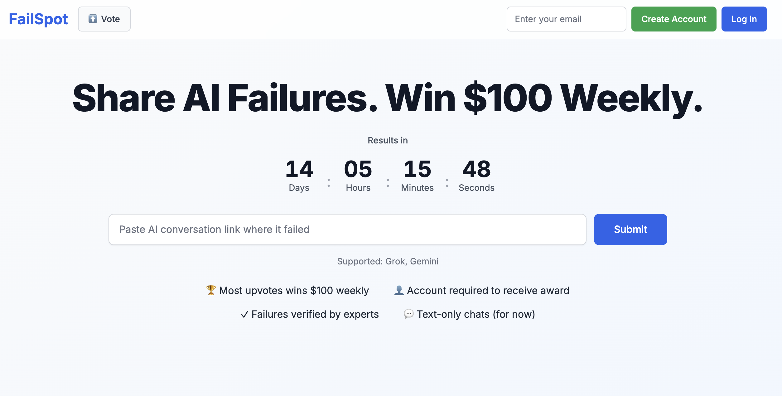 FailSpot-Win $100 weekly for AI Failures screenshot 2