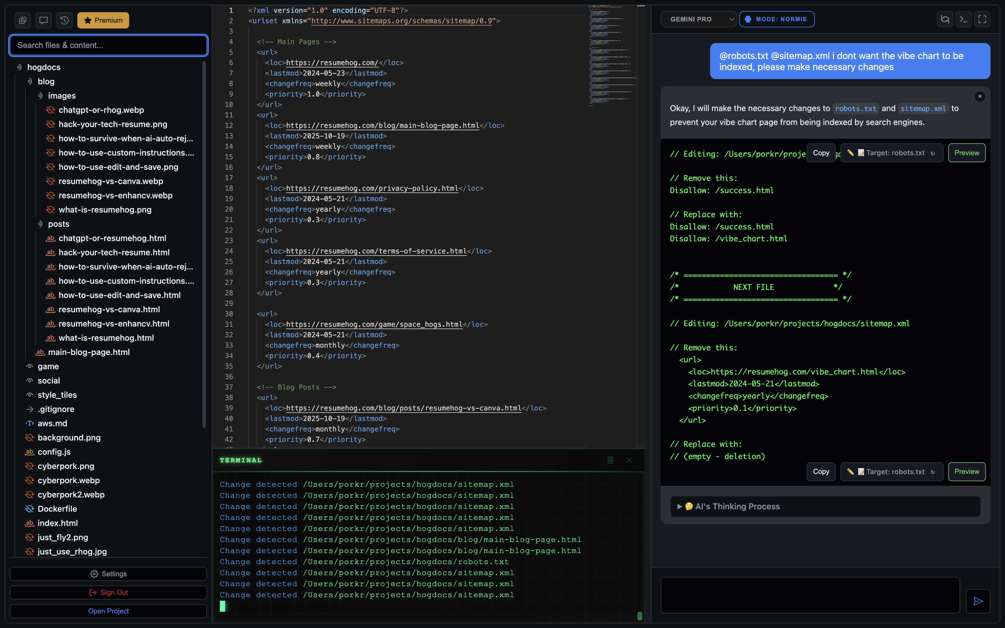PorkiCoder IDE screenshot 1