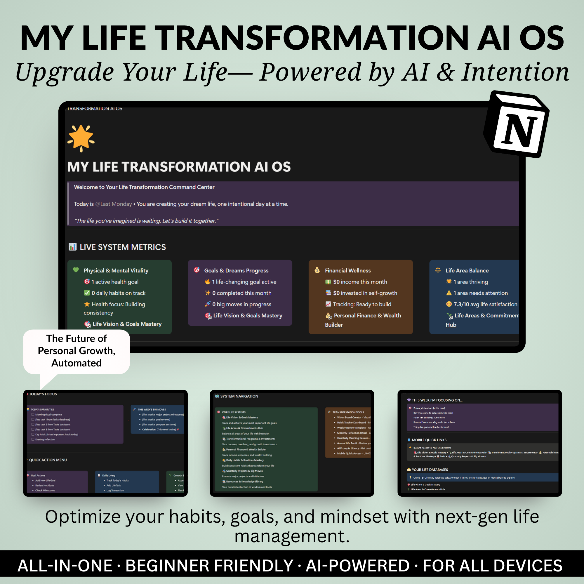 MY LIFE TRANSFORMATION AI OS