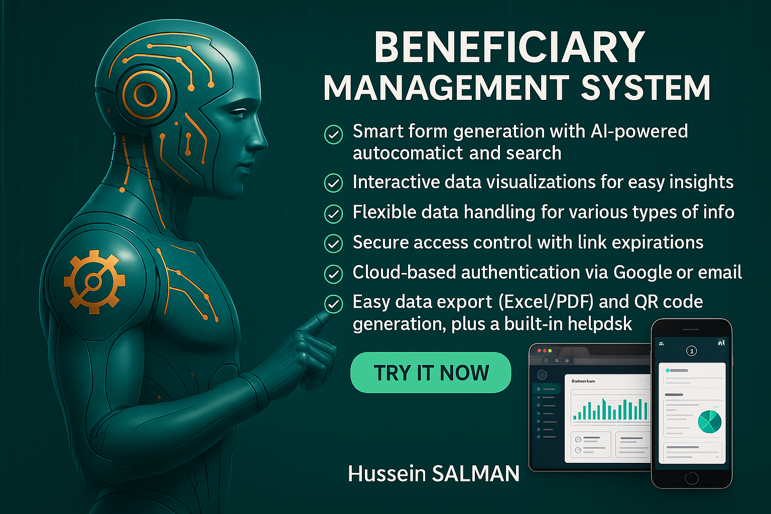Beneficiary management system screenshot 1