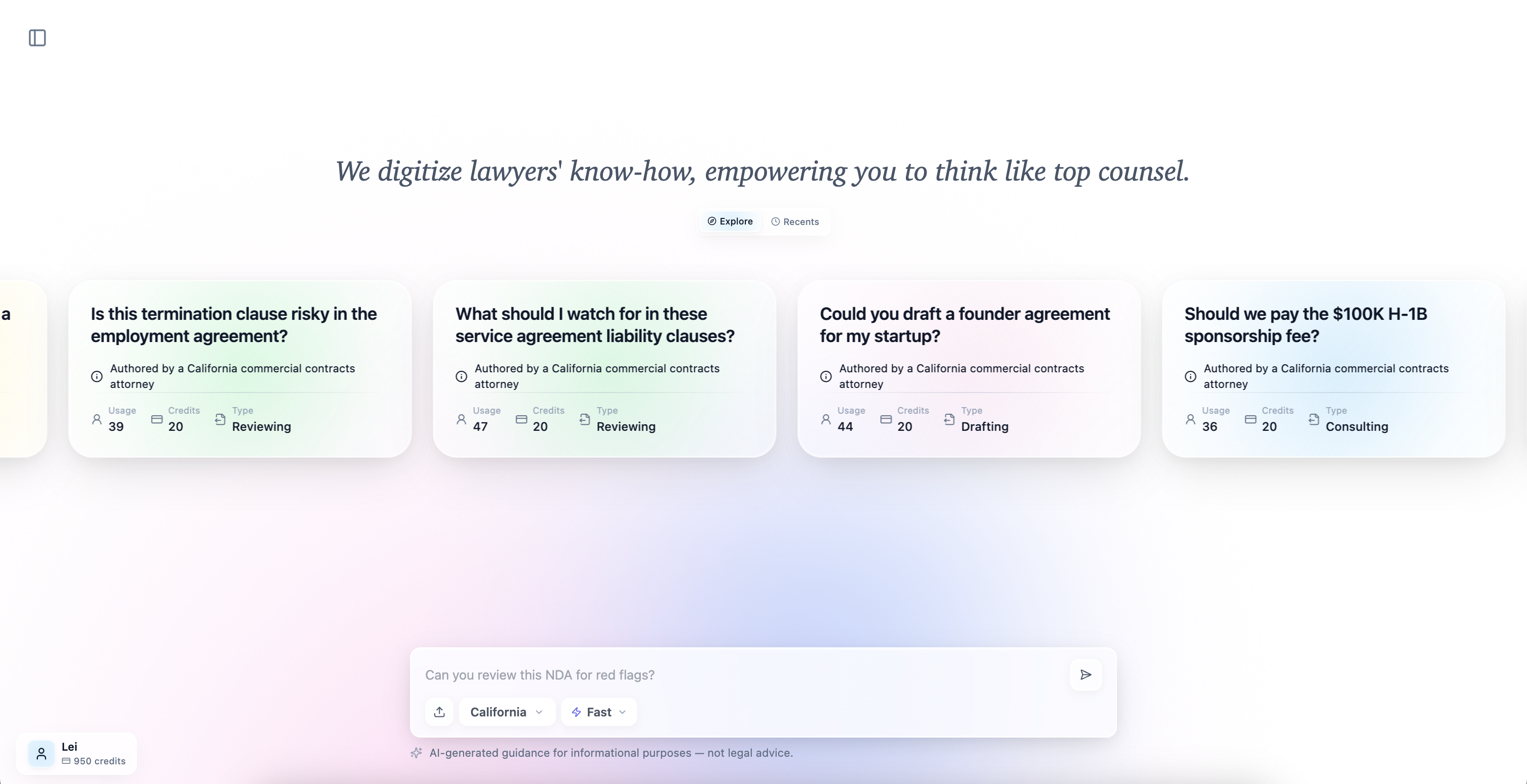 Lumos - Legal AI for startups screenshot 2