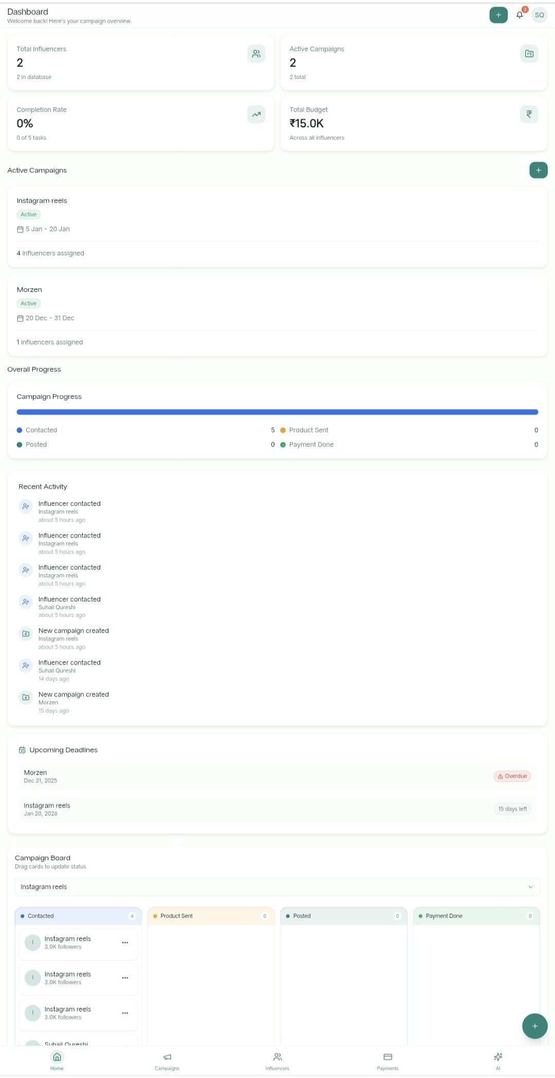 Influtrack screenshot 5