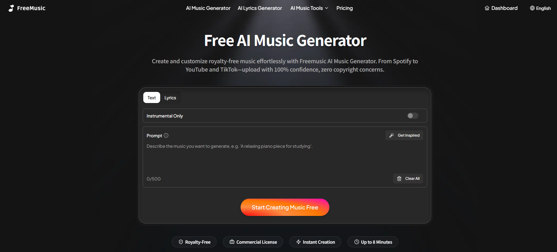 FreeMusic AI screenshot 1