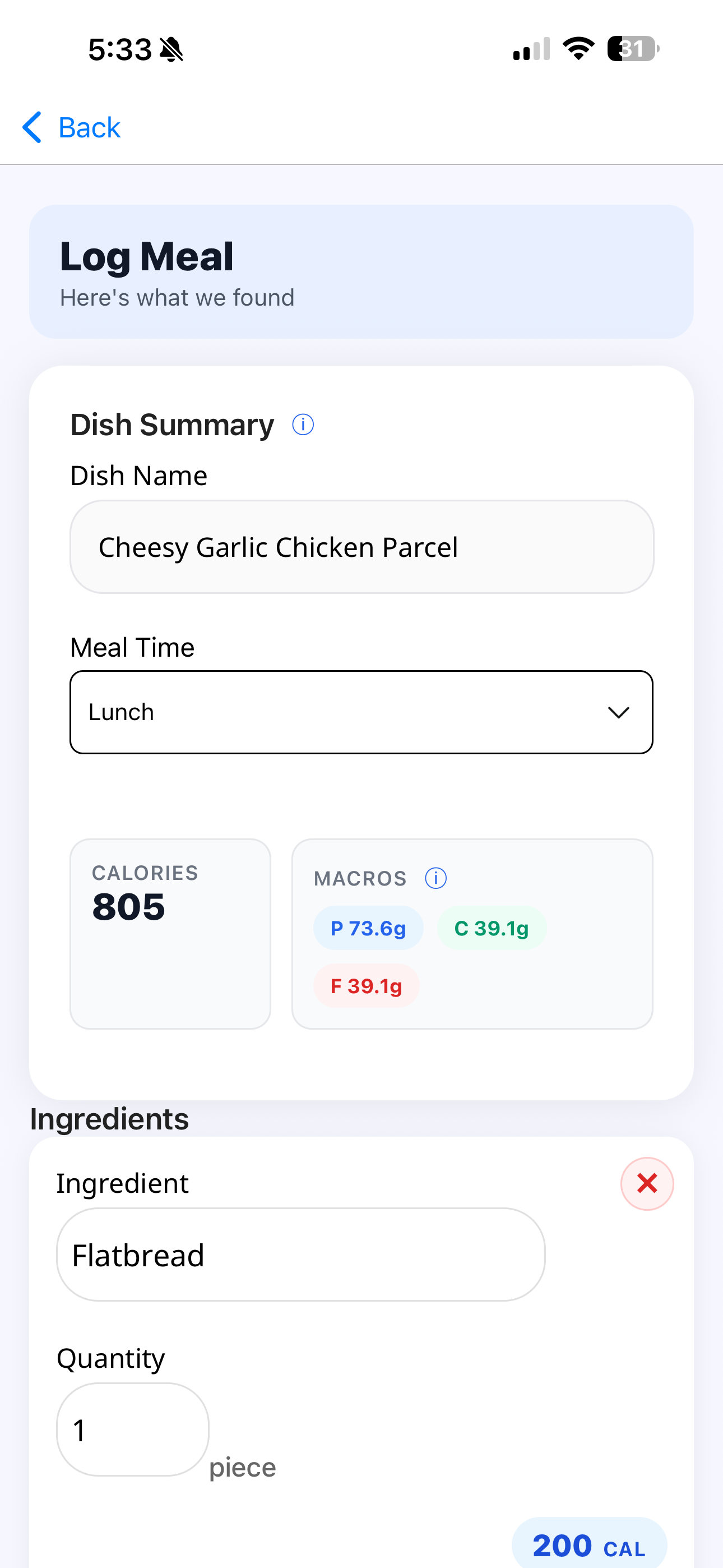 xCalorie screenshot 4