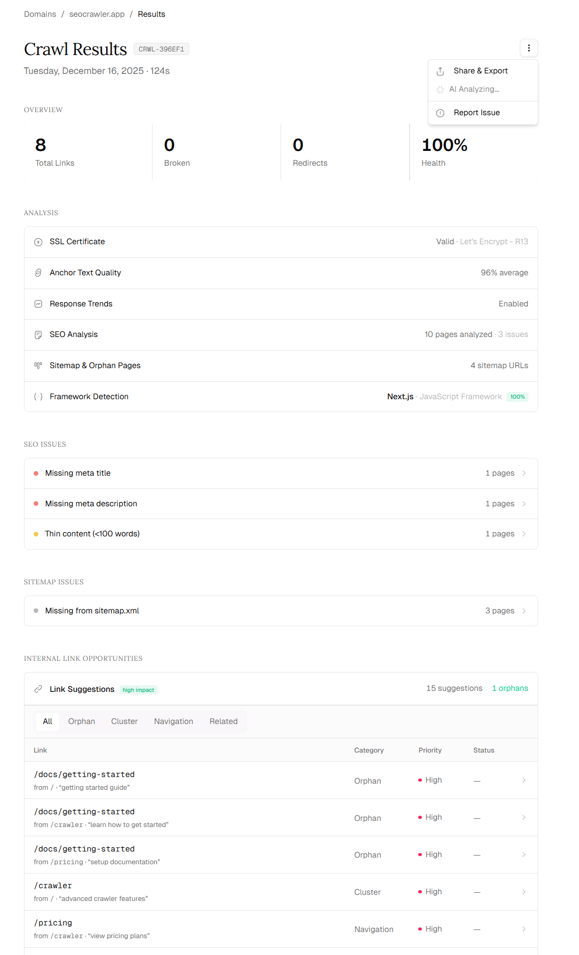 SEO Crawler screenshot 3