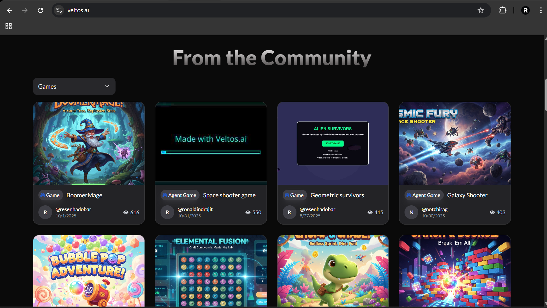 Veltos.ai 2.0 (AI game generator) screenshot 2