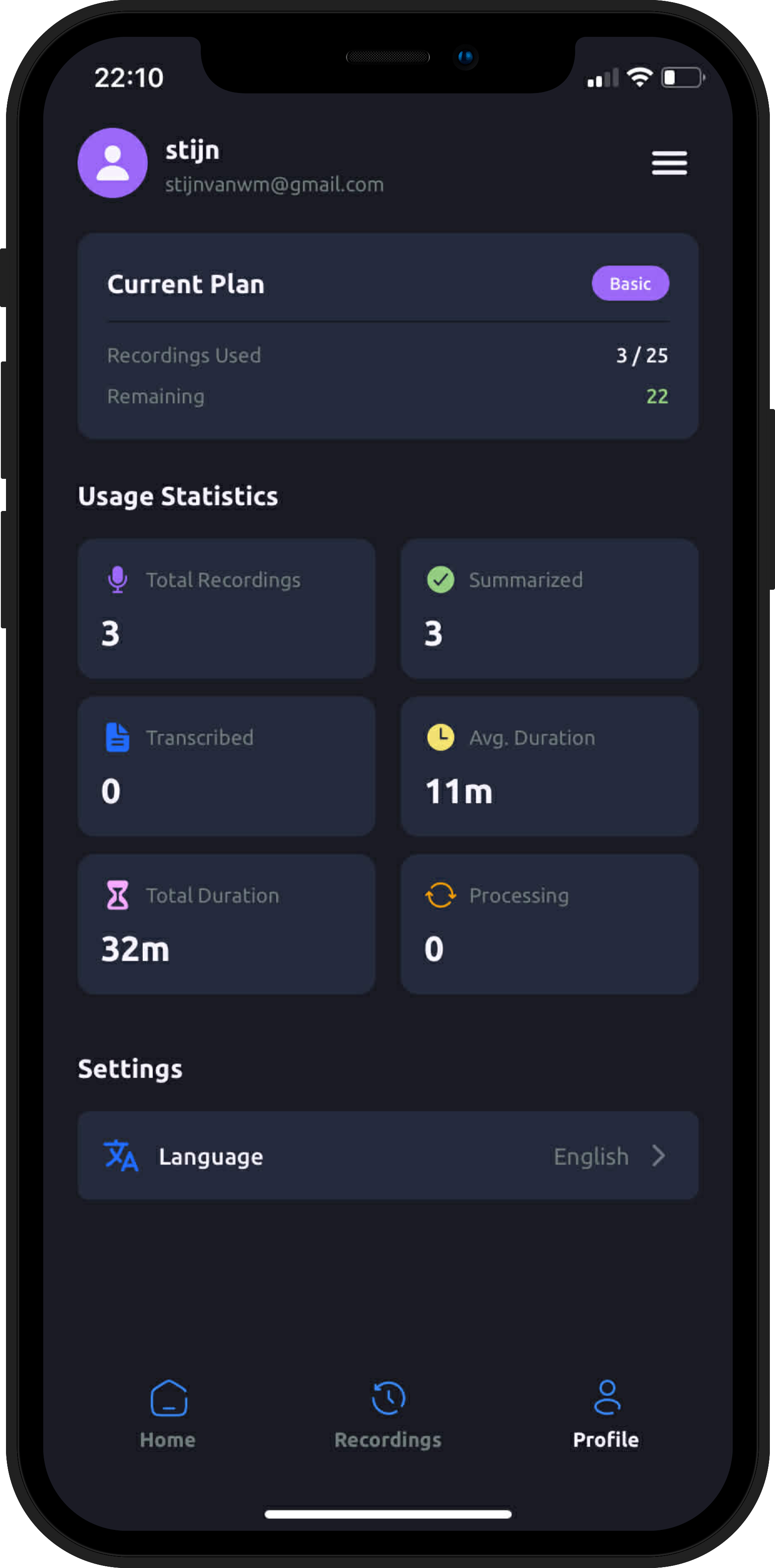 Getsumm screenshot 2