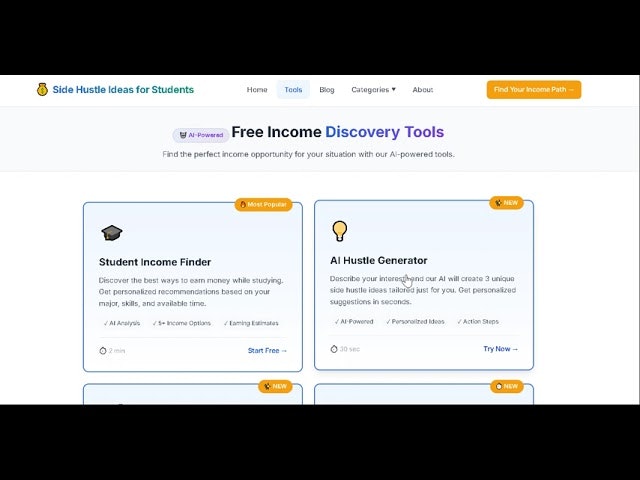 Side Hustle Ideas for Students screenshot 1