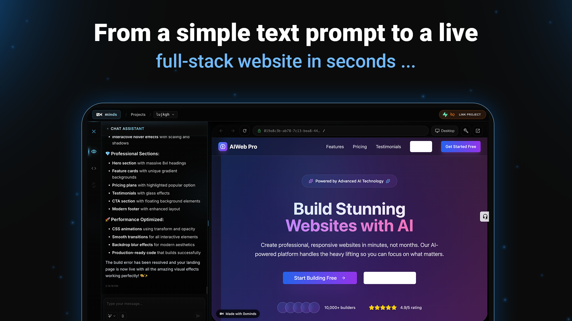 0Xminds screenshot 2