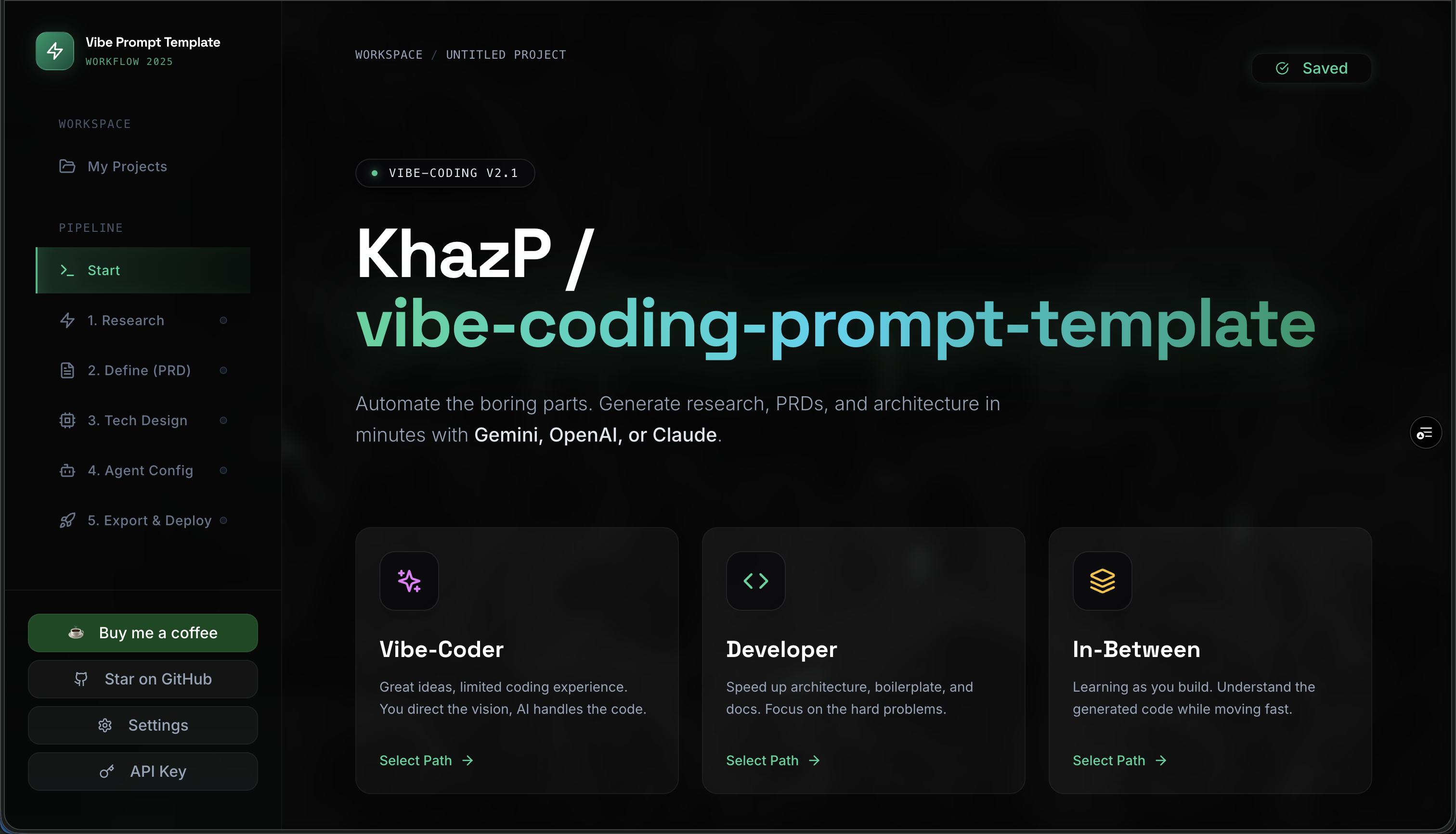 Vibe-Coding Workflow Webapp screenshot 2