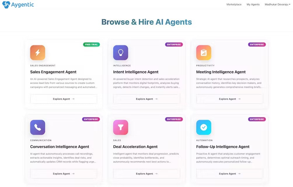 Aygentic AI - CRM screenshot 1