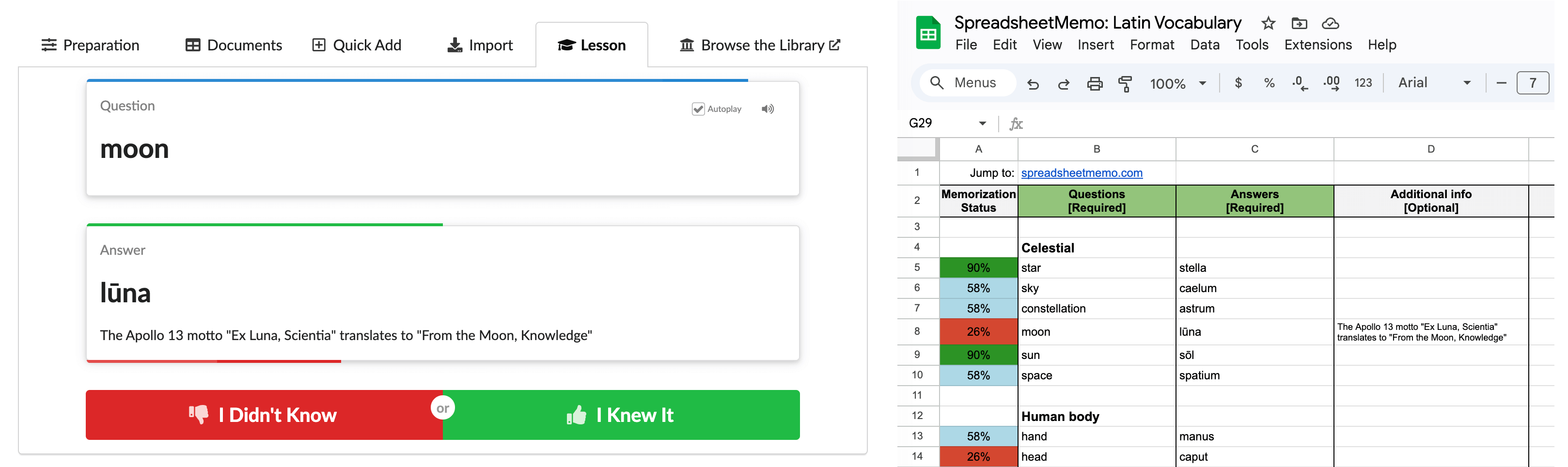 SpreadsheetMemo screenshot 1
