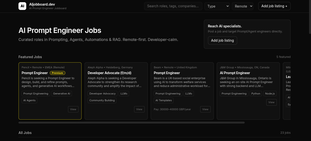 AI Jobboard screenshot 1