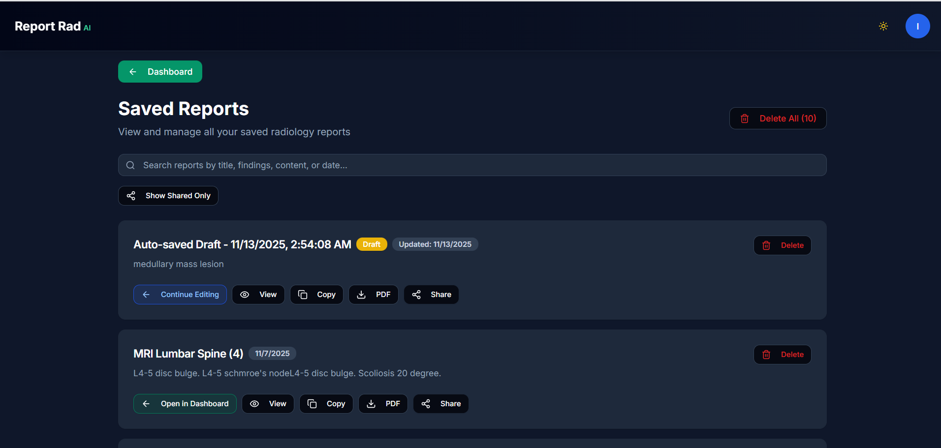 RAD Reporting with AI screenshot 3