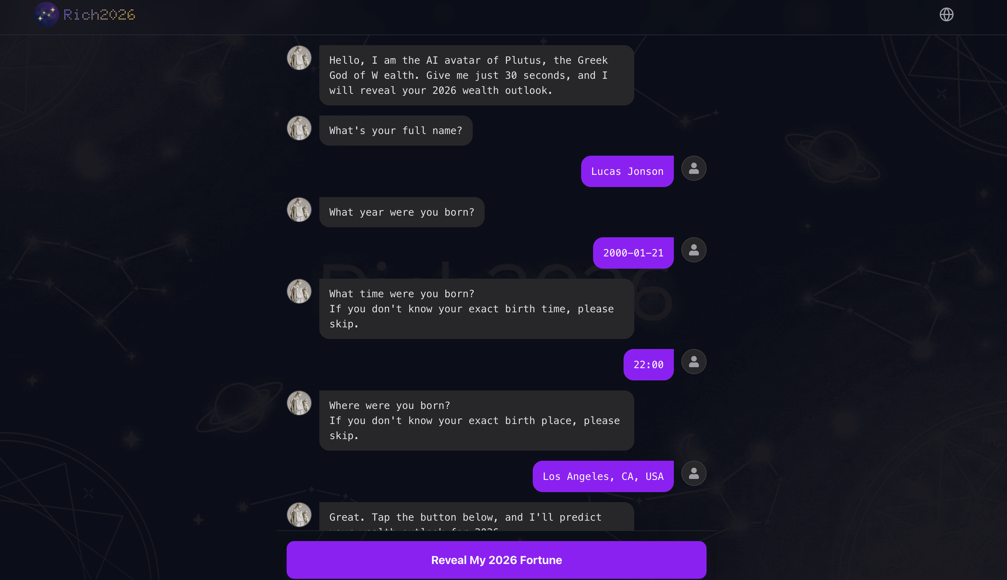 Rich2026 screenshot 1