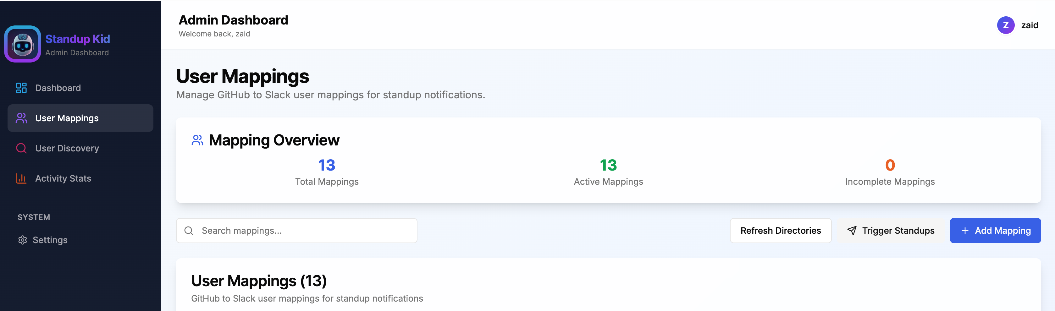 Standup Bot screenshot 2