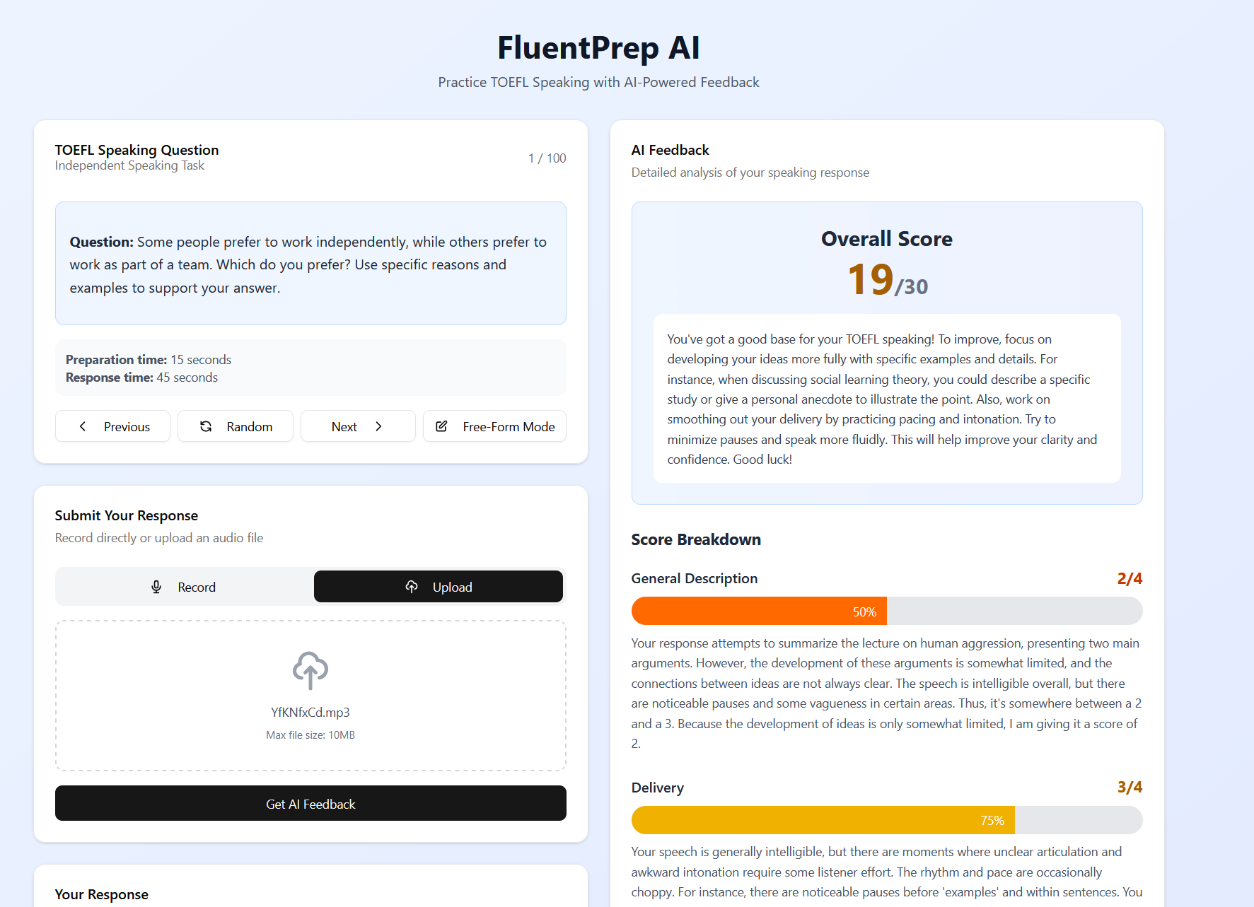 FluentPrep AI screenshot 3