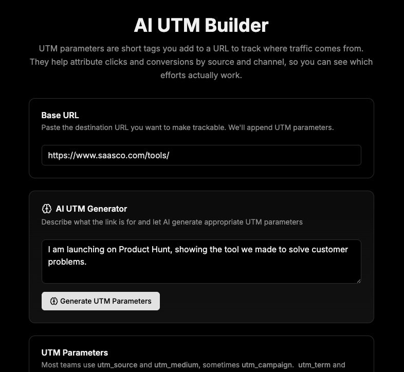 Saasco - UTM Builder screenshot 1