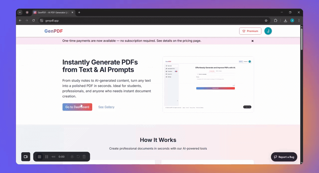 GenPDF screenshot 1