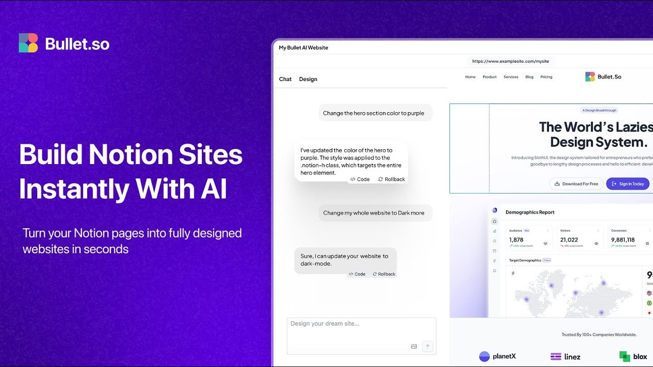 Bullet.so-AI website builder for Notion screenshot 5